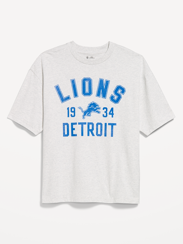Detroit Lions Oversized Graphic T-Shirt for Men