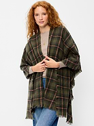 L'image numéro 1 présente Poncho en flanelle à franges.
