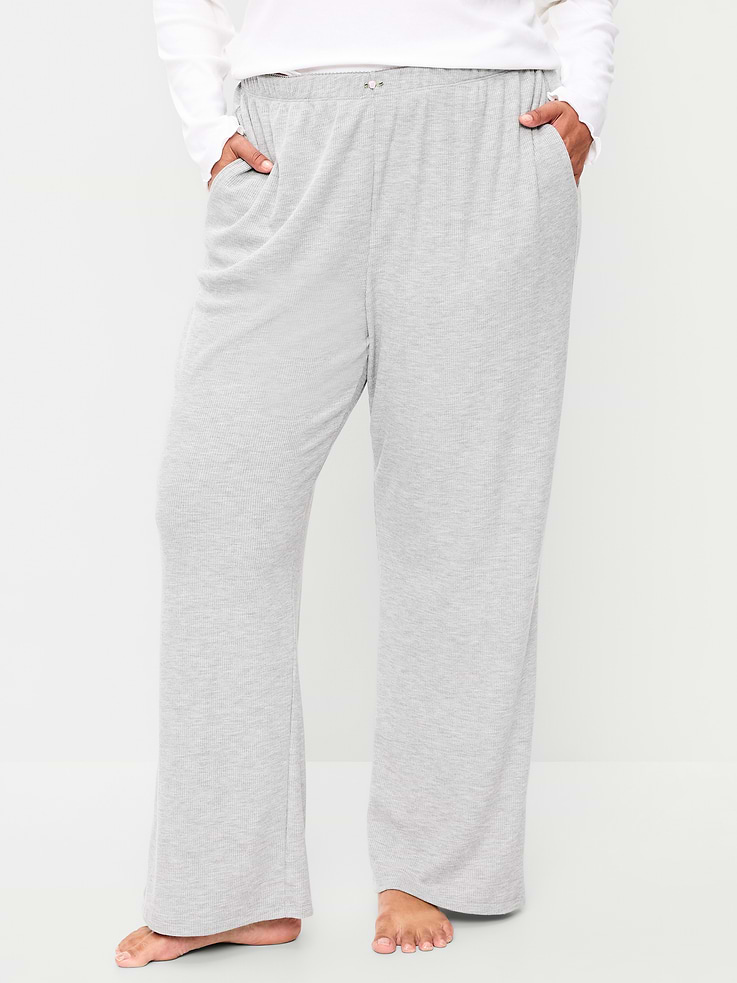 Image 8 of 9, Waffle-Textured Pajama Pants