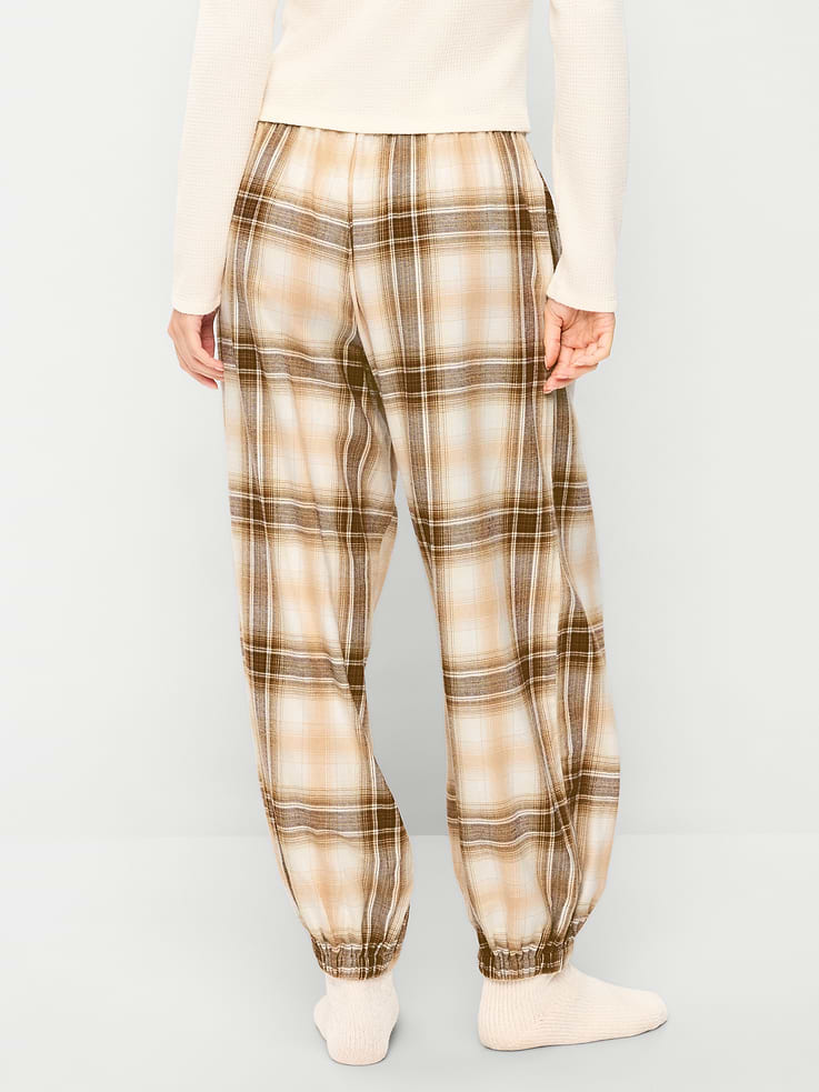 Image 2 of 7, Cinched Flannel Balloon Pants