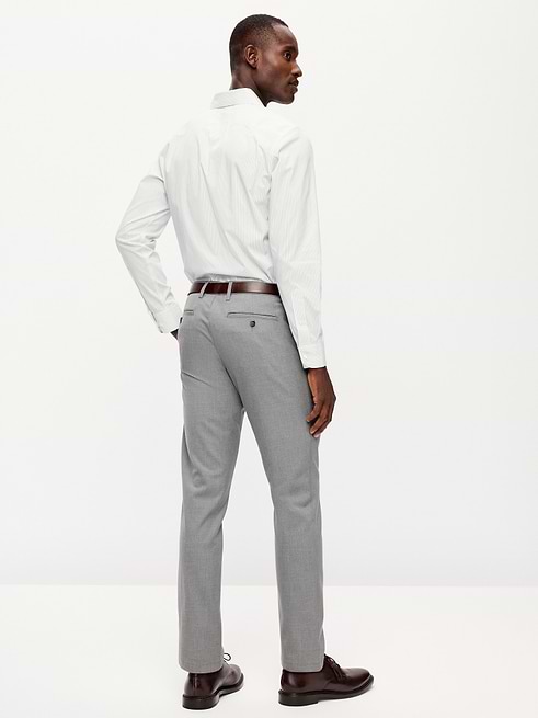 grey dress pants white shirt Old Navy Men's Slim-Fit Twill - Gray Corlina