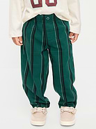 Image 2 of 4, Barrel-Leg Twill Track Pants for Toddler Boys