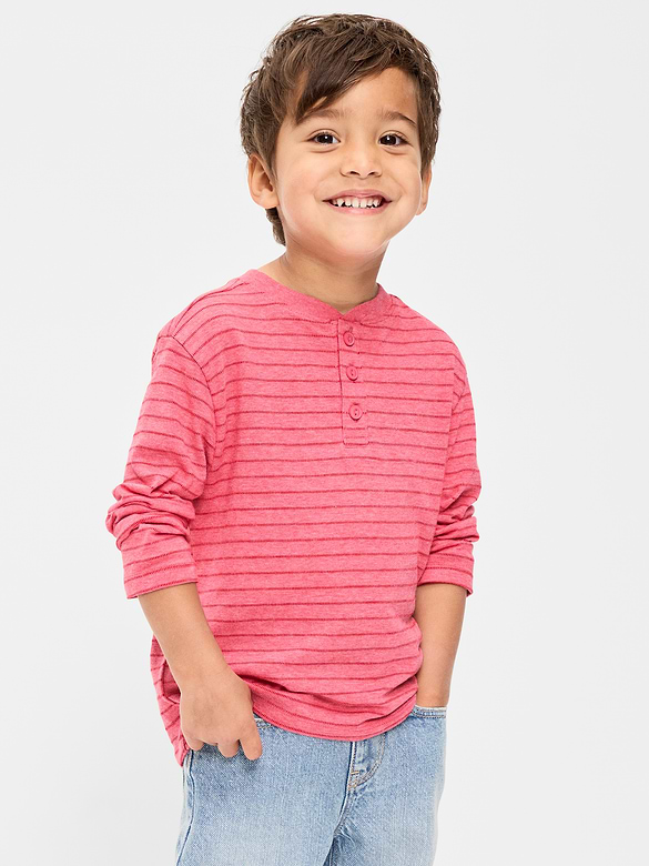 Long-Sleeve Henley T-Shirt for Toddler Boys
