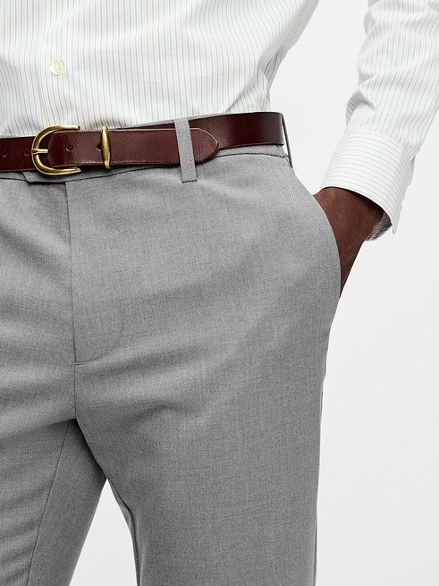 Old Navy Men's Slim-Fit Twill Dress Pants - Gray