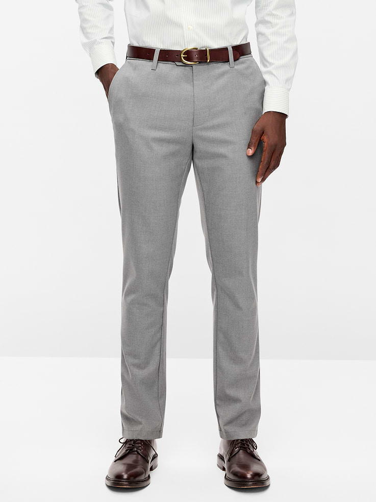 L'image numéro 2 présente Pantalon habillé droit en sergé