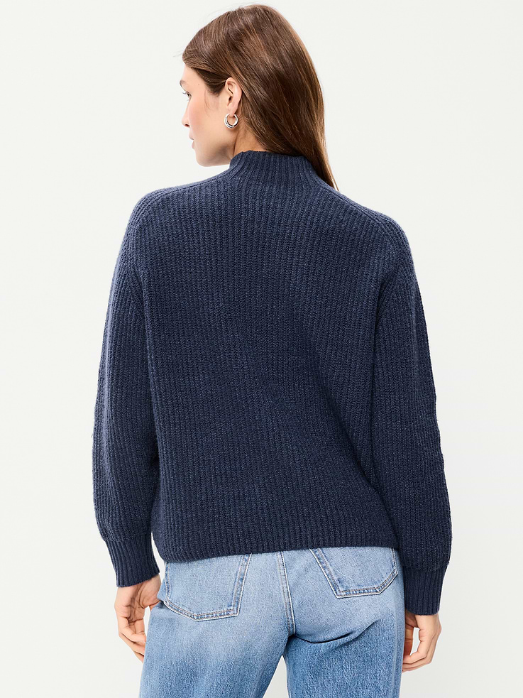 Image 2 of 5, SoSoft Mock-Neck Shaker Sweater