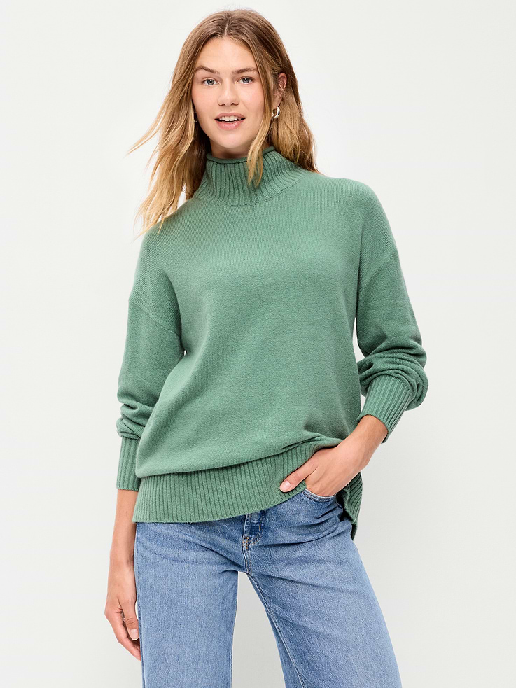 Image 1 of 5, Featuring SoSoft. Feels like cashmere, wears like a year-round fave., turtleneck, long raglan sleeves, rib-knit trim, pullover style, Product #903424