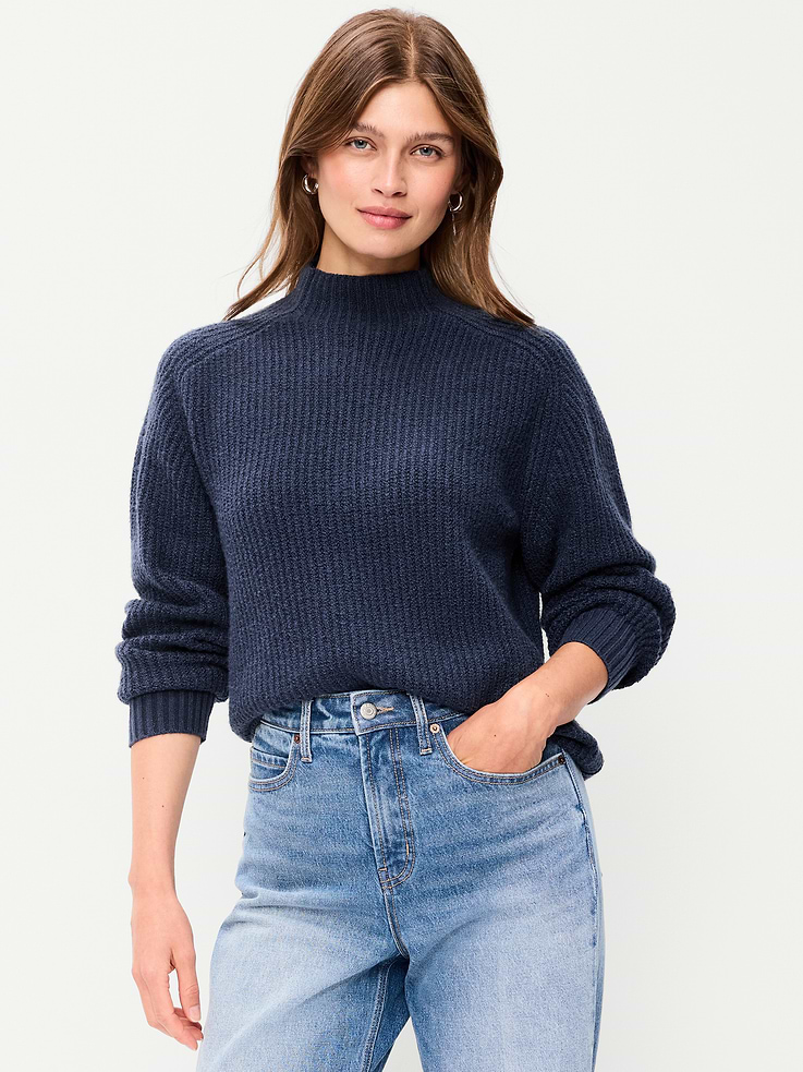 Image 1 of 5, mock neck, long sleeves, Product #903442