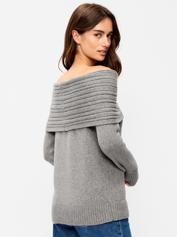 Image 2 of 5, Relaxed Off-The-Shoulder Sweater