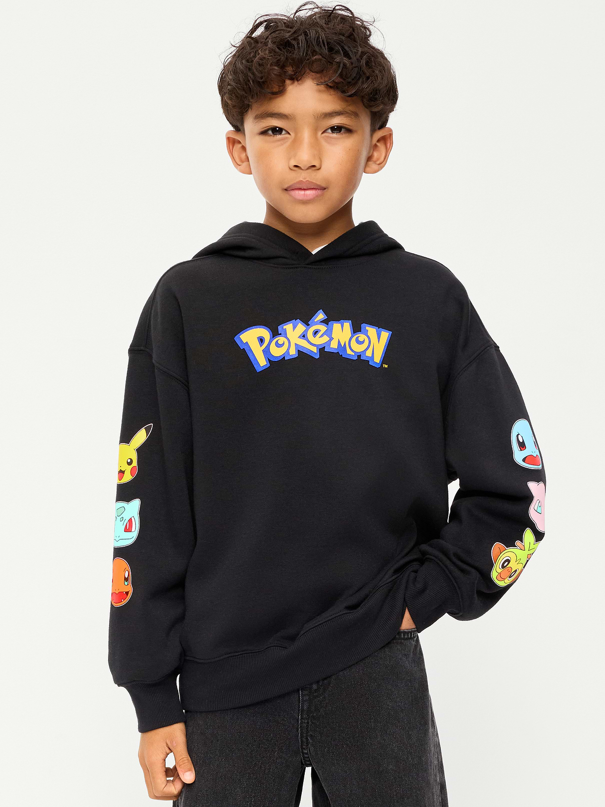 Image number 1 showing, Pokémon™ Gender-Neutral Oversized Pullover Hoodie for Kids