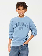 Image 1 of 1, crew neck, long sleeves, drop shoulders, logo graphic, Product #906084