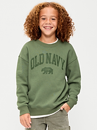 Image number 1 showing, Oversized Logo Graphic Crew-Neck Sweatshirt for Boys