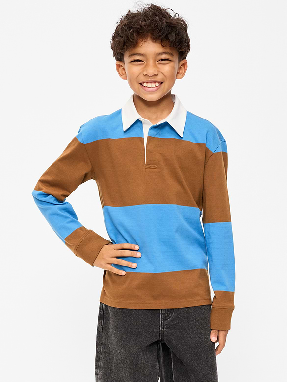 Long-Sleeve Rugby Shirt for Boys