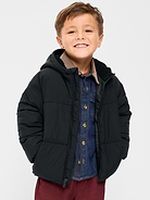 Image number 1 showing, Water-Resistant Puffer Jacket for Toddler Boys