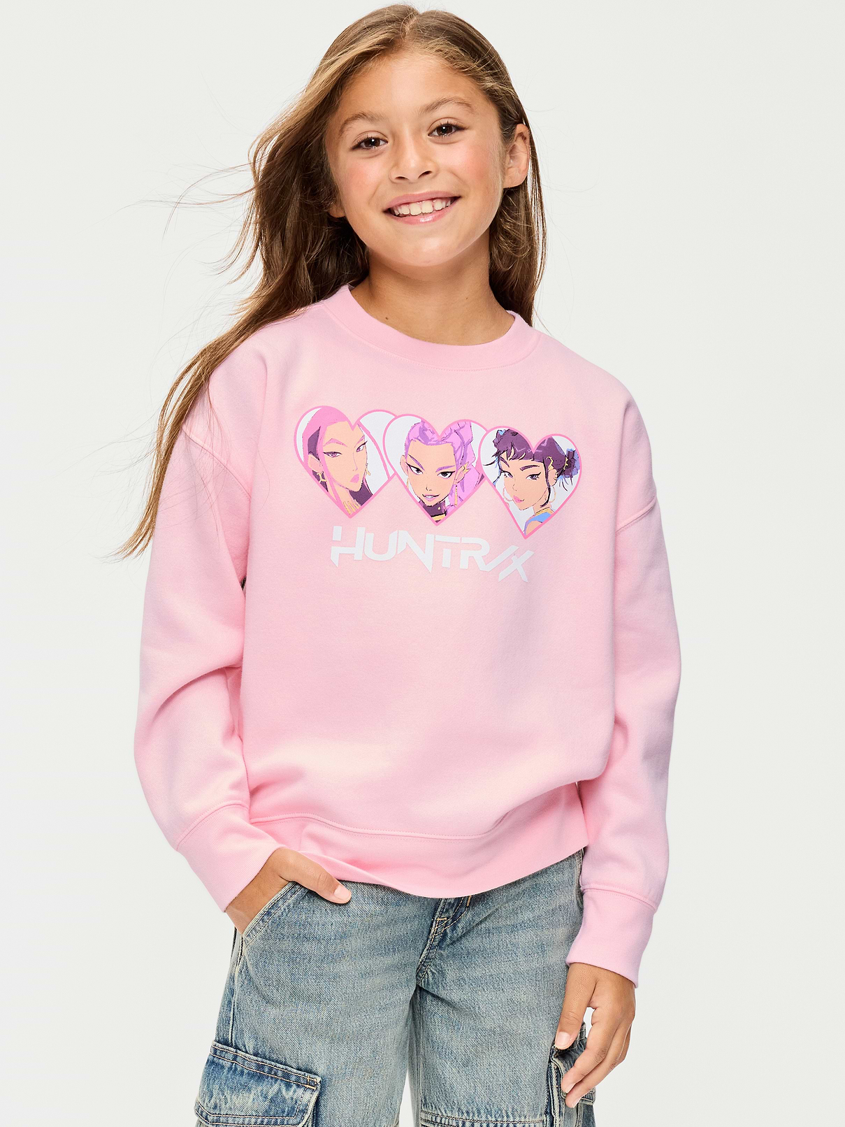 Image number 1 showing, KPop Demon Hunters™ Oversized Tunic Sweatshirt for Girls