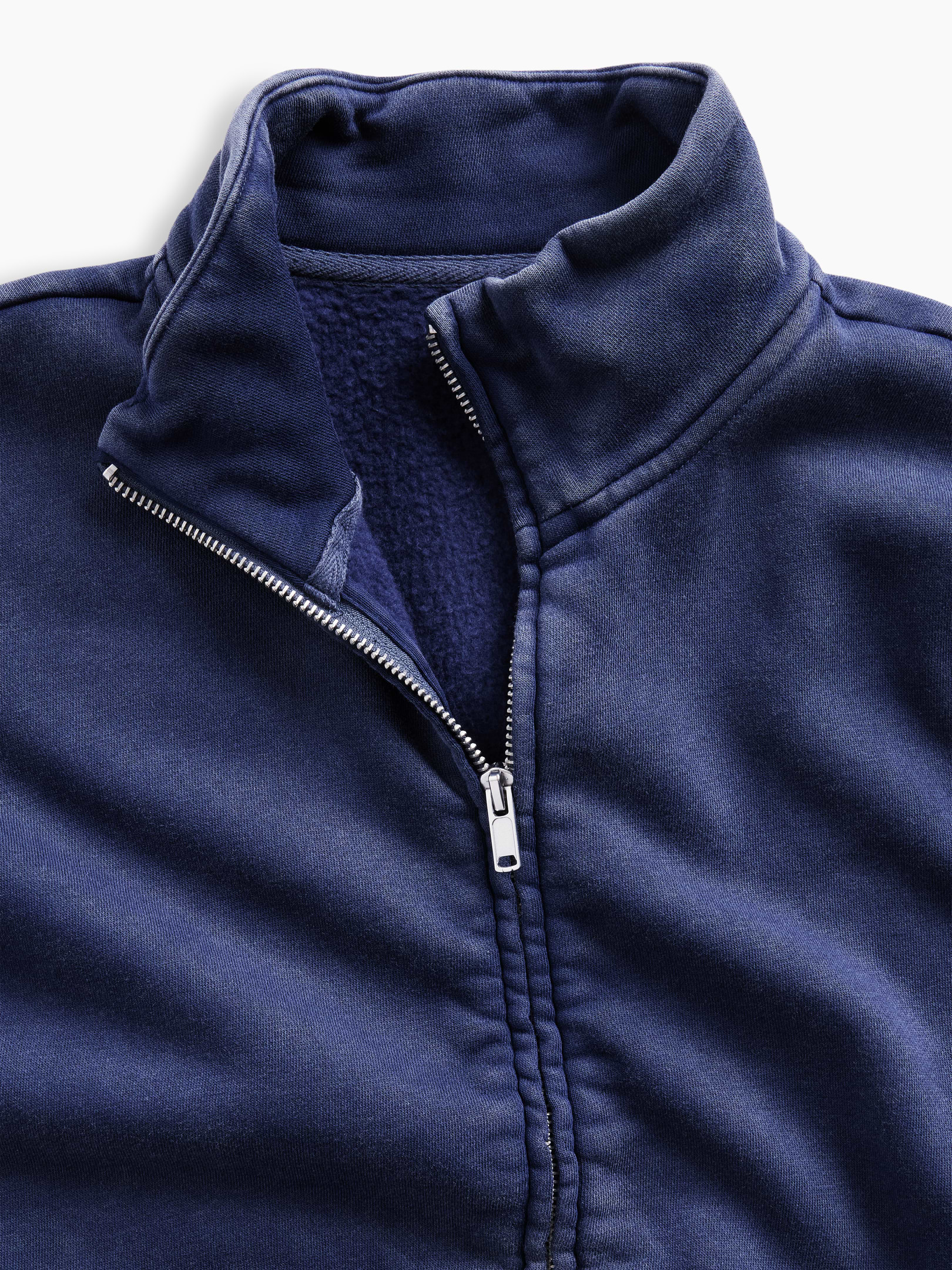 Image 4 of 5, VintageSoft Oversized Mockneck Zip Jacket