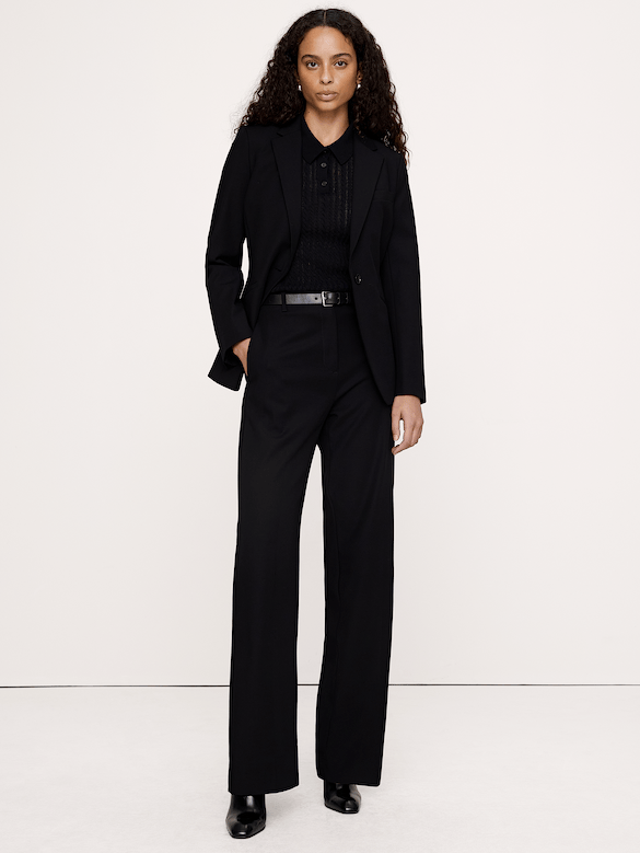 Ultra High-Rise Modern Straight City Stretch Pant