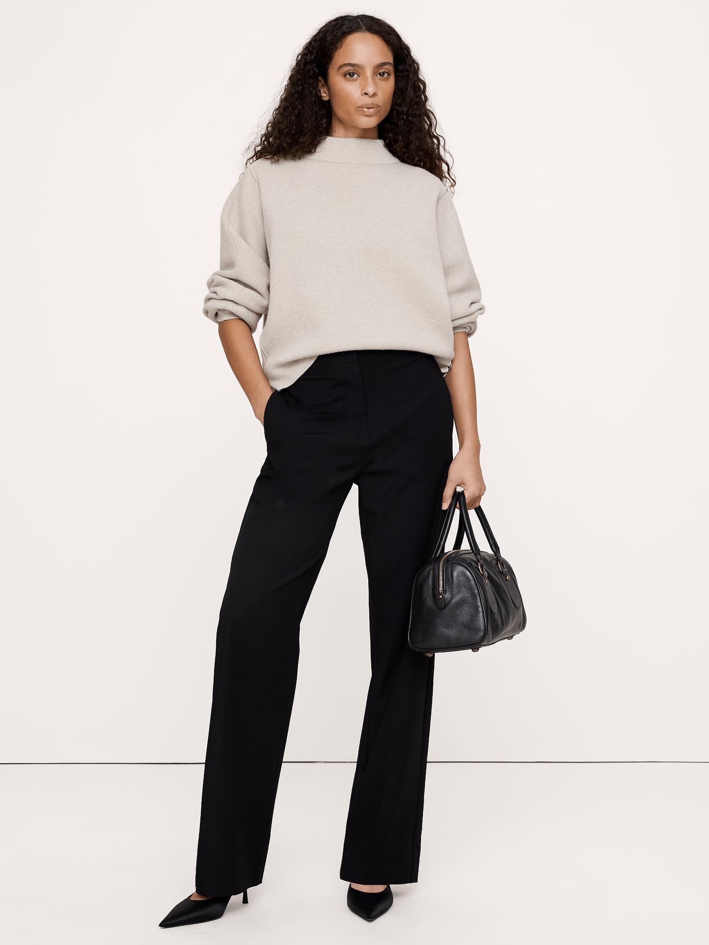 Image number 7 showing, Ultra High-Rise Modern Straight City Stretch Pant