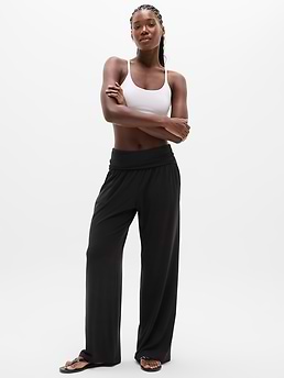Dream Drape Mid Rise Pant — Black by Athleta