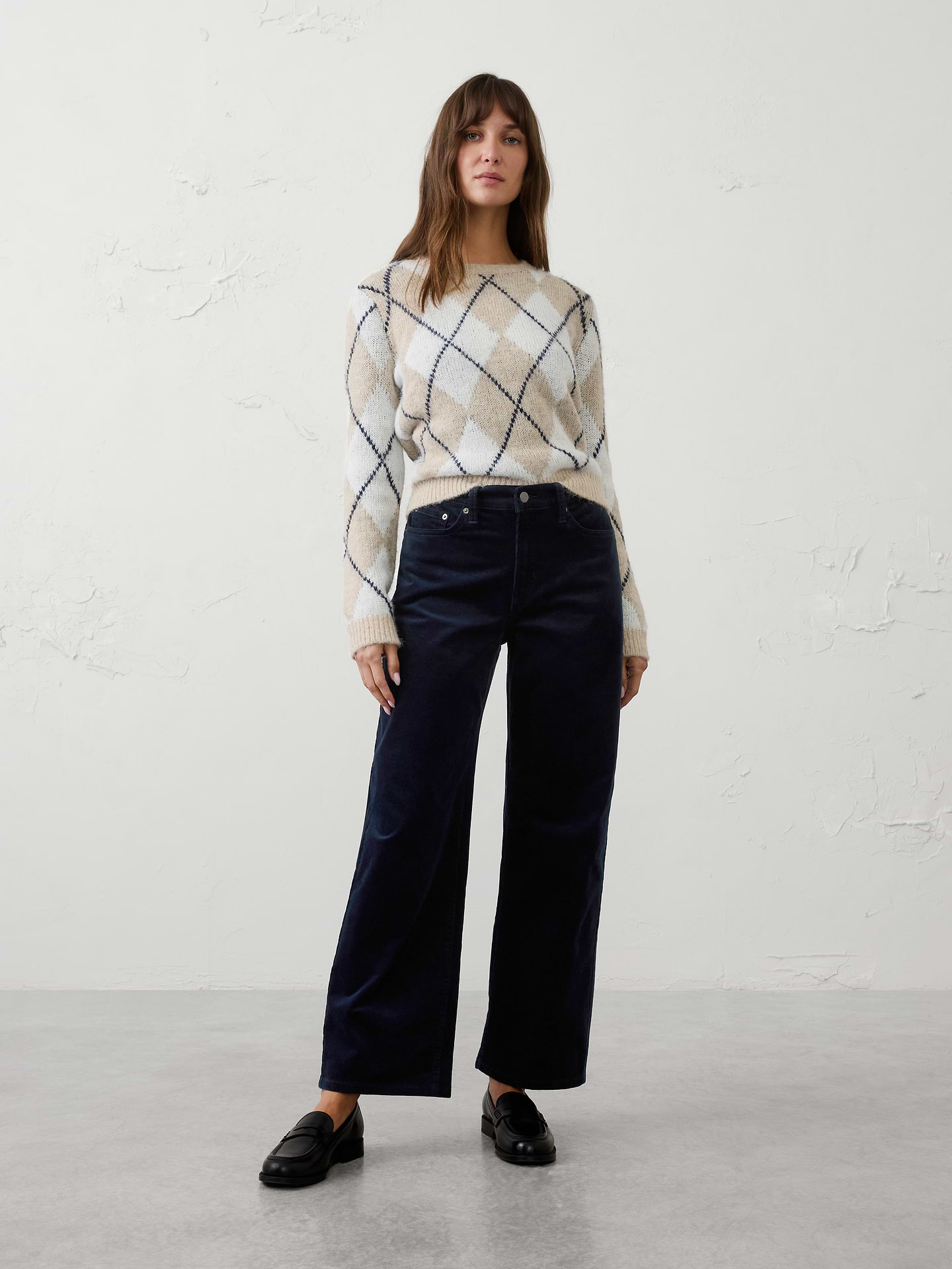 Image number 1 showing, Straight-Leg High-Rise Corduroy Pant