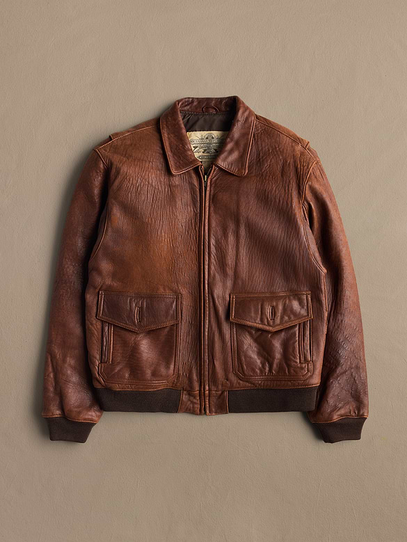 Archive Textured Leather Jacket Men's Size 40