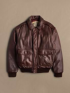 Archive Leather Jacket With Zip Closure And Patch Pockets Men's
