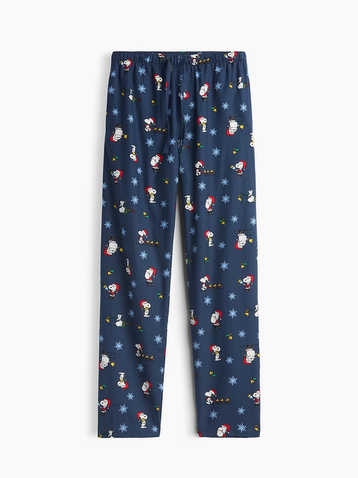 Image 4 of 4, Peanuts Relaxed Print Flannel PJ Pants
