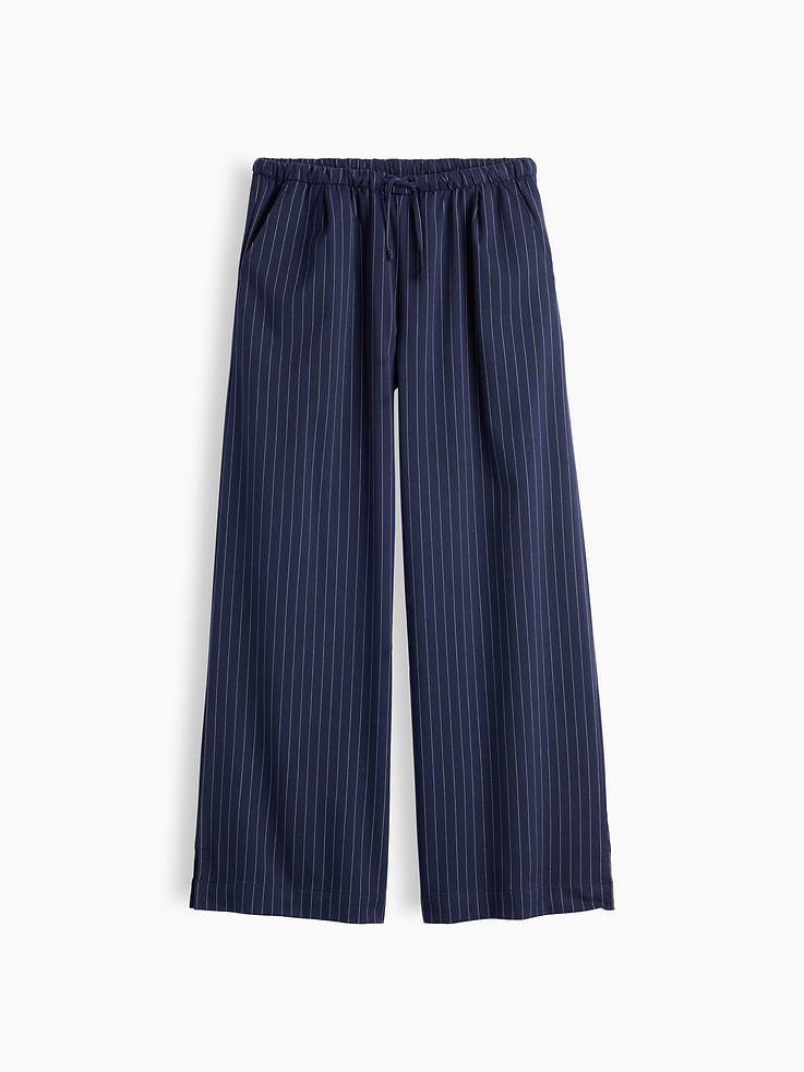 L'image numéro 2 présente Pantalon confort à jambe large à taille à cordon de serrage pour Enfant