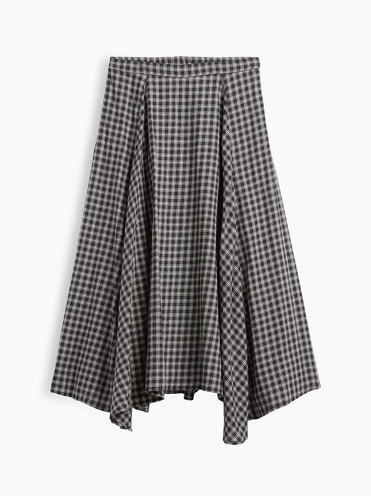 Image number 5 showing, Plaid Maxi Handkerchief Skirt
