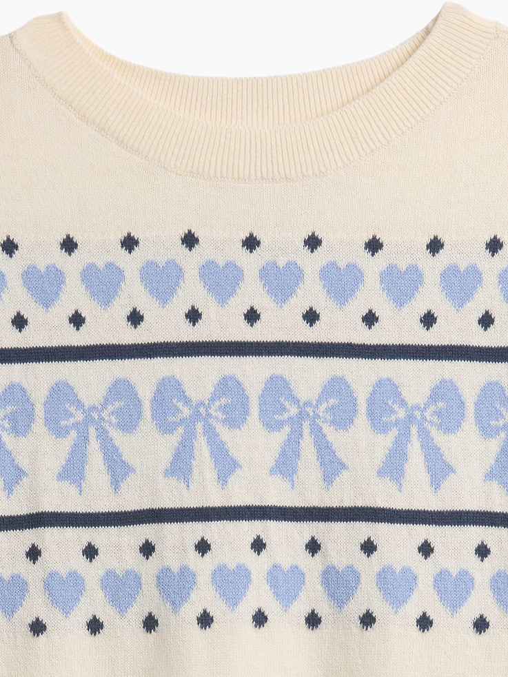 Image 2 of 3, Kids Relaxed Intarsia Sweater