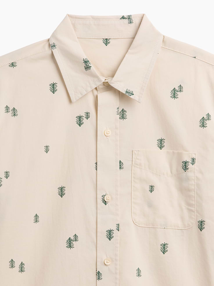 Image 2 of 3, Kids Print Poplin Shirt