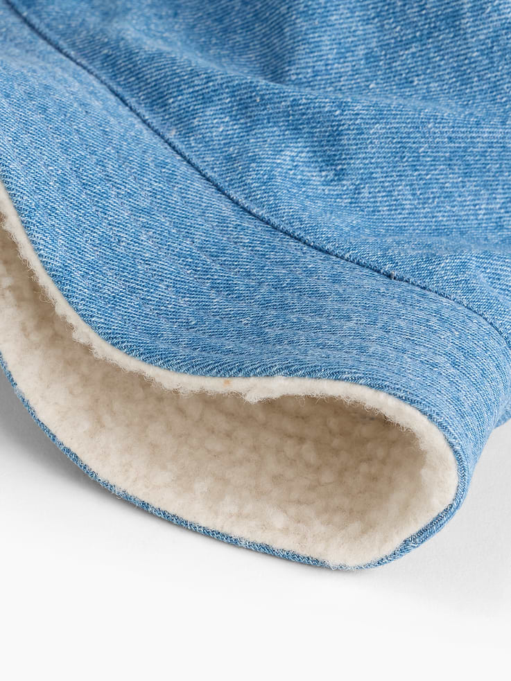 Image number 2 showing, Kids Sherpa-Lined Denim Bucket Hat