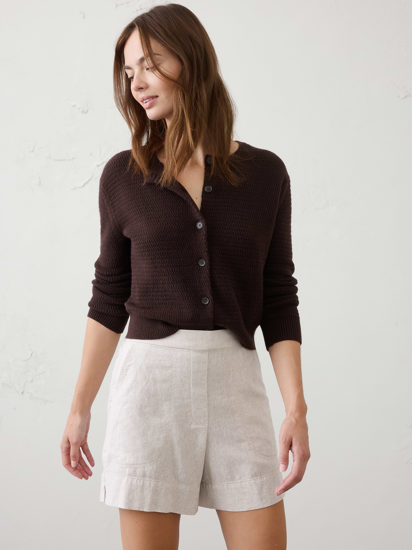 Image number 3 showing, Anyday Linen-Blend High-Rise Short