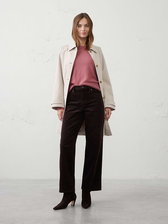 Straight-Leg High-Rise Corduroy Pant