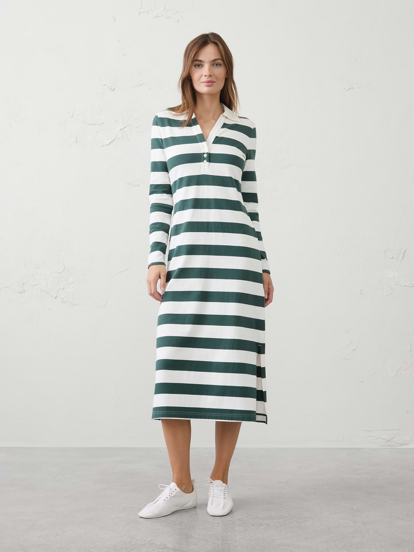 Image number 1 showing, Polo Knit Midi Dress