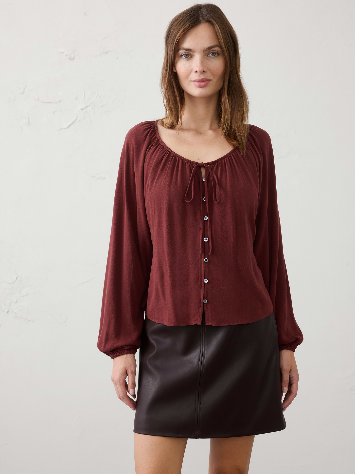 Image number 1 showing, Scoop-Neck Blouse