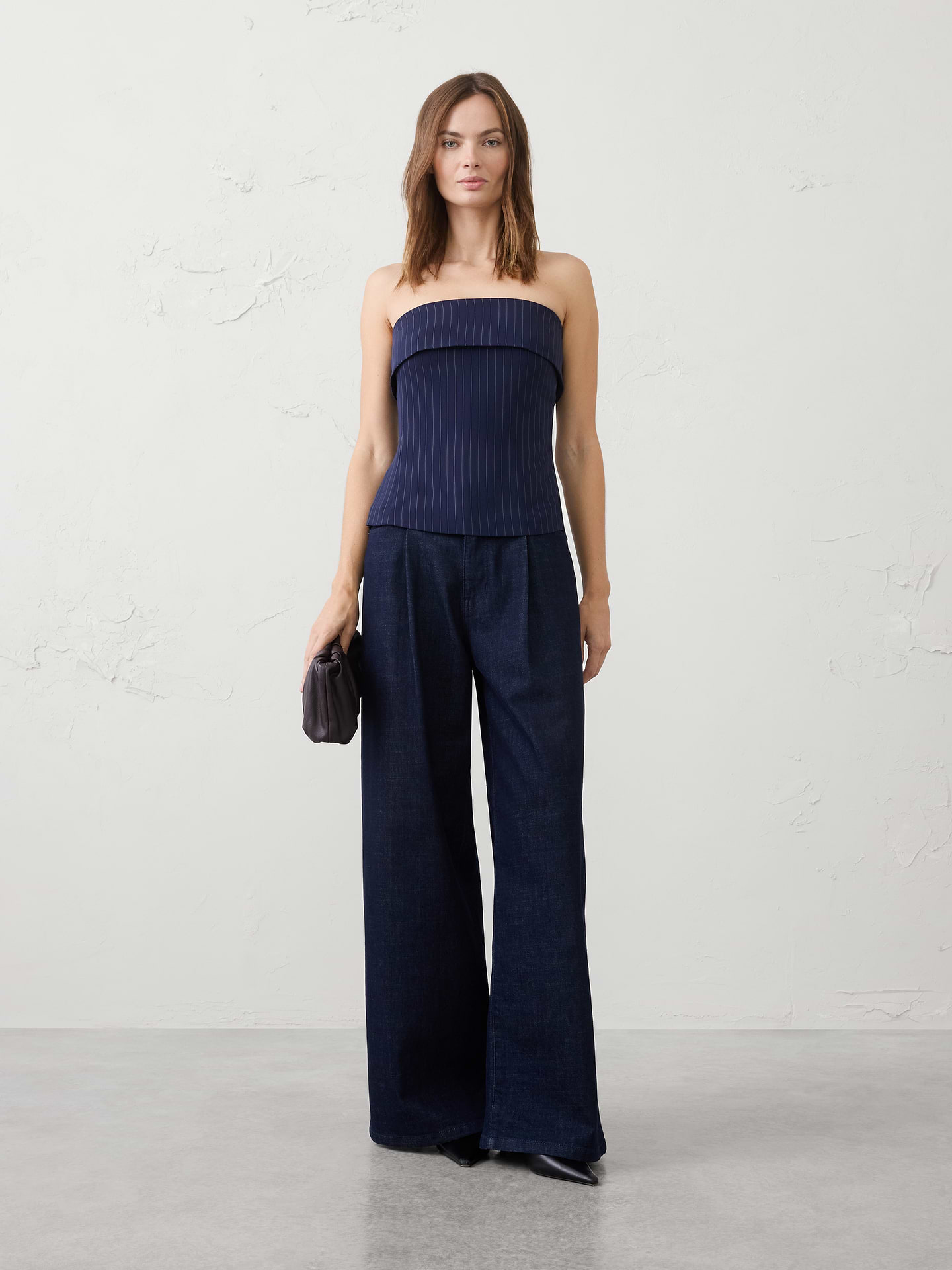 Image number 3 showing, Strapless Pinstripe Top