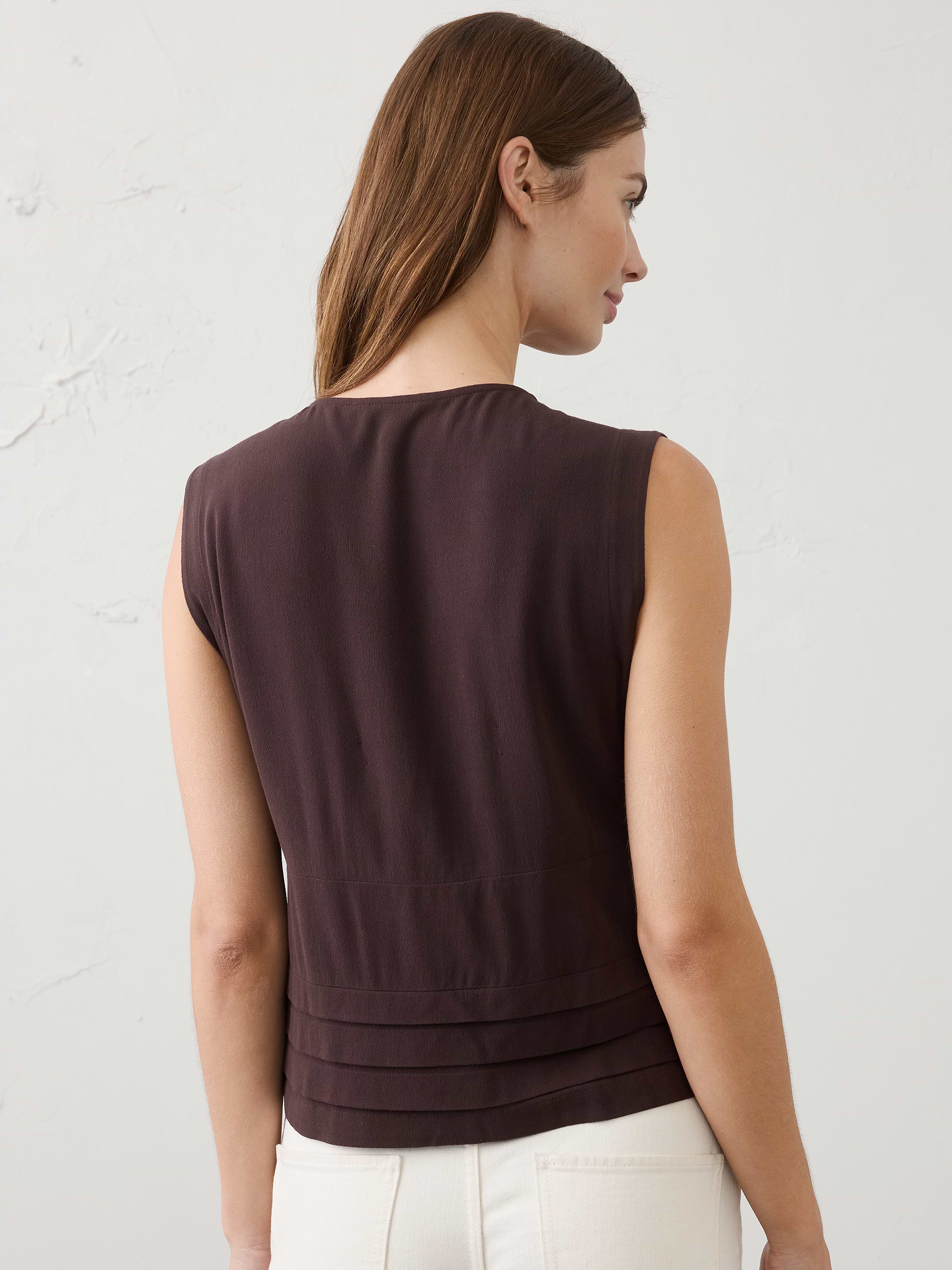 Image number 2 showing, Crepe Pleated Swing Top