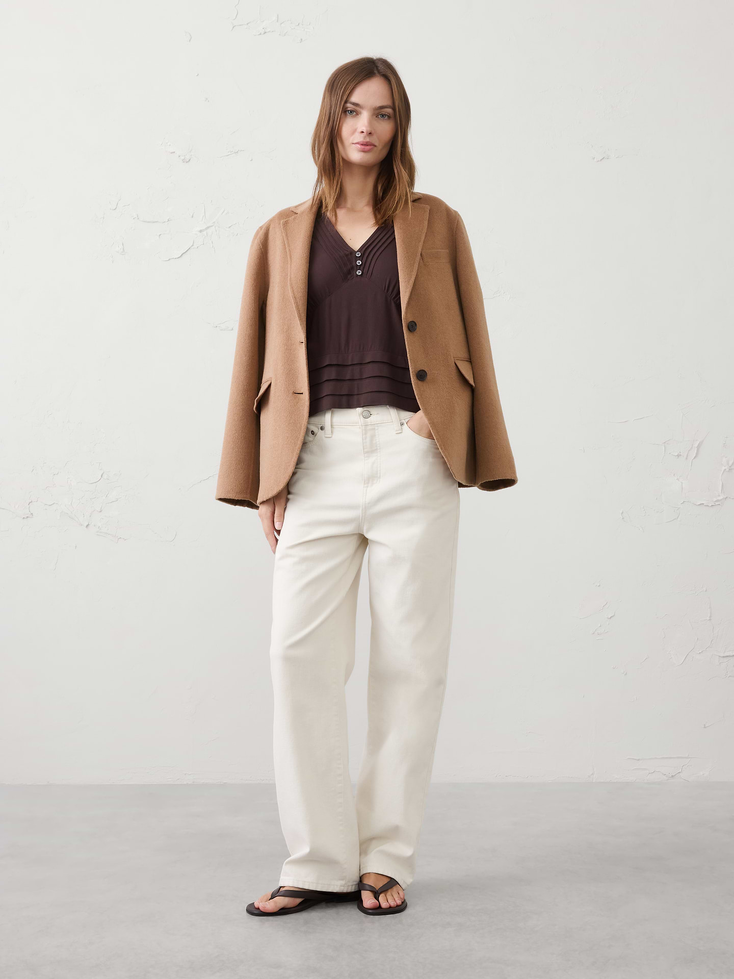 Image number 3 showing, Crepe Pleated Swing Top