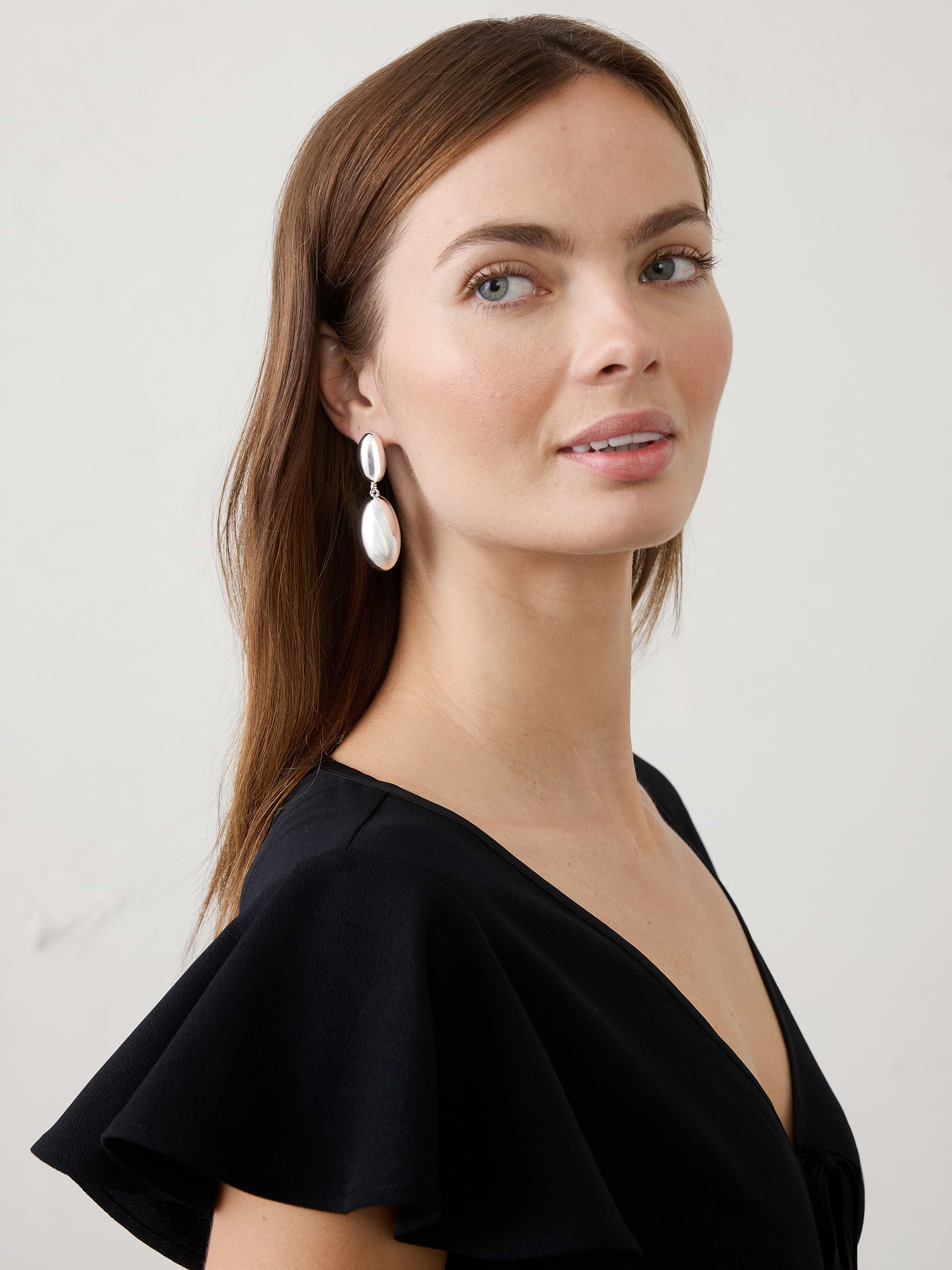 Image number 2 showing, Oval Pendant Drop Earrings