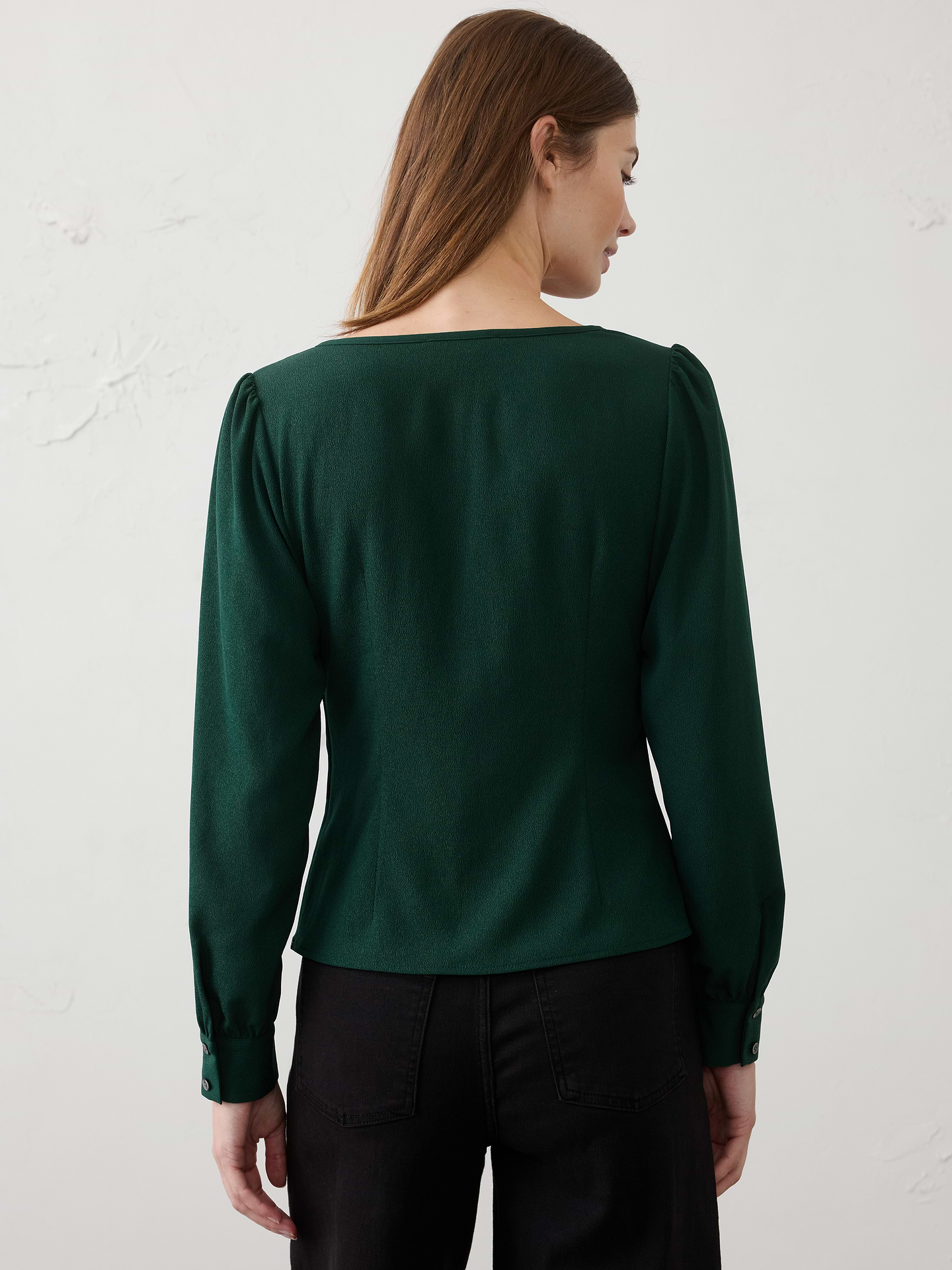 Image 2 of 3, Velvet Trim V-Neck Top