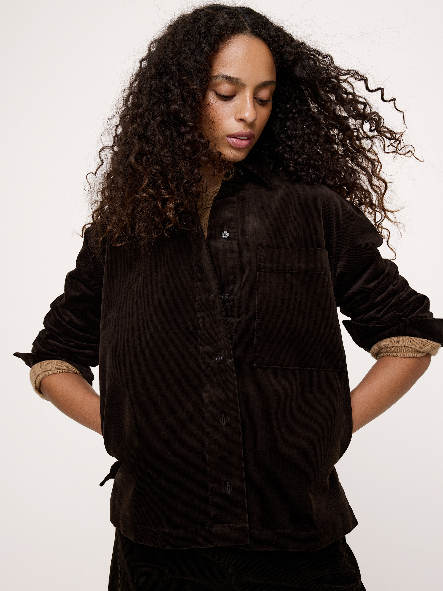 Image number 7 showing, Oversized Stretch-Cotton Utility Shirt