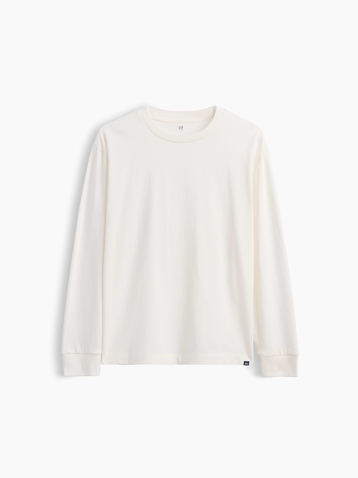 Image 1 of 3, Soft cotton jersey T-shirt. In a relaxed fit., Crewneck., Long sleeves with banded rib cuffs., Certain styles have allover stripes., Product #911536