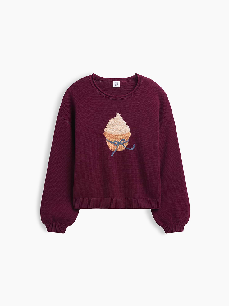 Image 2 of 5, Kids 100% Cotton Oversized Rollneck Sweater