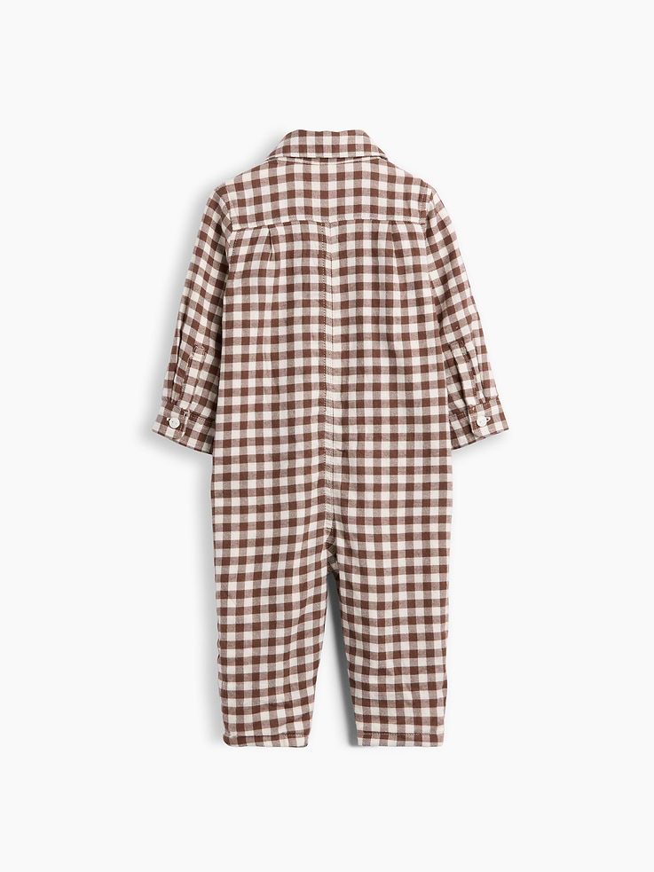 Image 2 de 4, Une-pièce en flanelle guingan pour Bébé