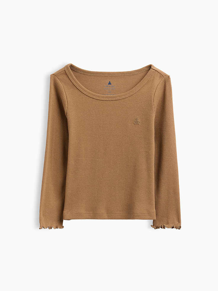 Image 1 de 2, Passez de l’heure des câlins à l’heure du jeu en un rien de temps grâce à nos indispensables préférés à agencer à volonté. Tous les modèles sont faits de coton doux avec des motifs amusants et des couleurs vives., Coton côtelé doux., Ras du cou., Manches longues à poignet ondulé., Ourson Brannan brodé sur la poitrine., Produit #912444