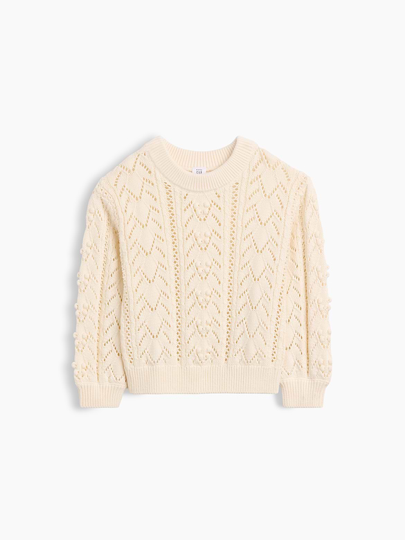 Baby & Toddler Textured Crewneck Sweater