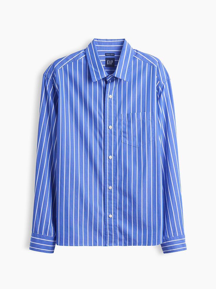 Image number 5 showing, Organic Cotton Poplin Relaxed Shirt