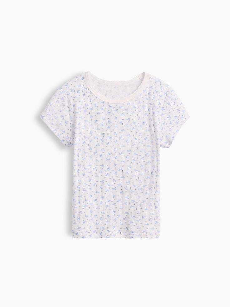 L'image numéro 2 présente T-shirt en tricot pointelle pour Enfant