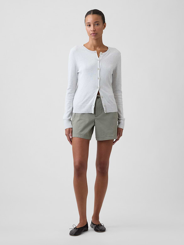 5" Mid Rise Downtown Khaki Shorts